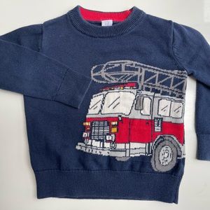 GAP Kids Firetruck Knit Sweater - Size 4